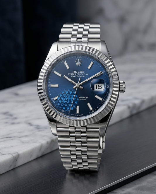 The Rolex Date Just 41 Blue Dial Fluted Jubilee