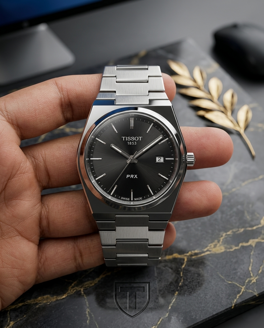 Tissot PRX Silver Stainless Steel Black Dial Quartz