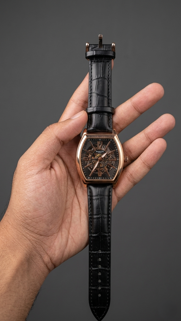 Martyn Line Rose Gold Automatic Skeleton Models