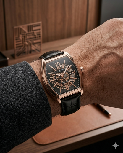 Martyn Line Rose Gold Automatic Skeleton Models